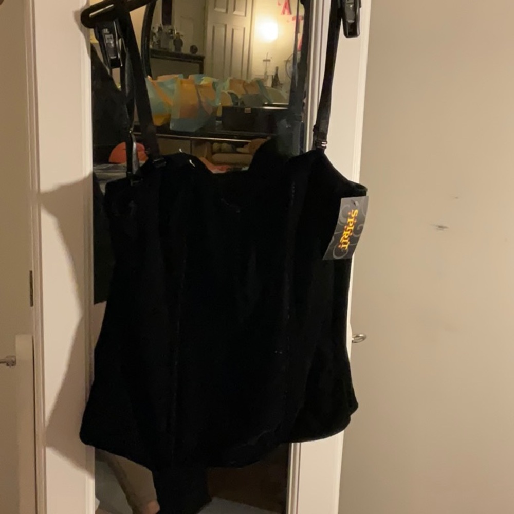 Velvet Black V Neck Corset NWT